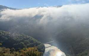 Toujours le pont de Verdalle sous la brume